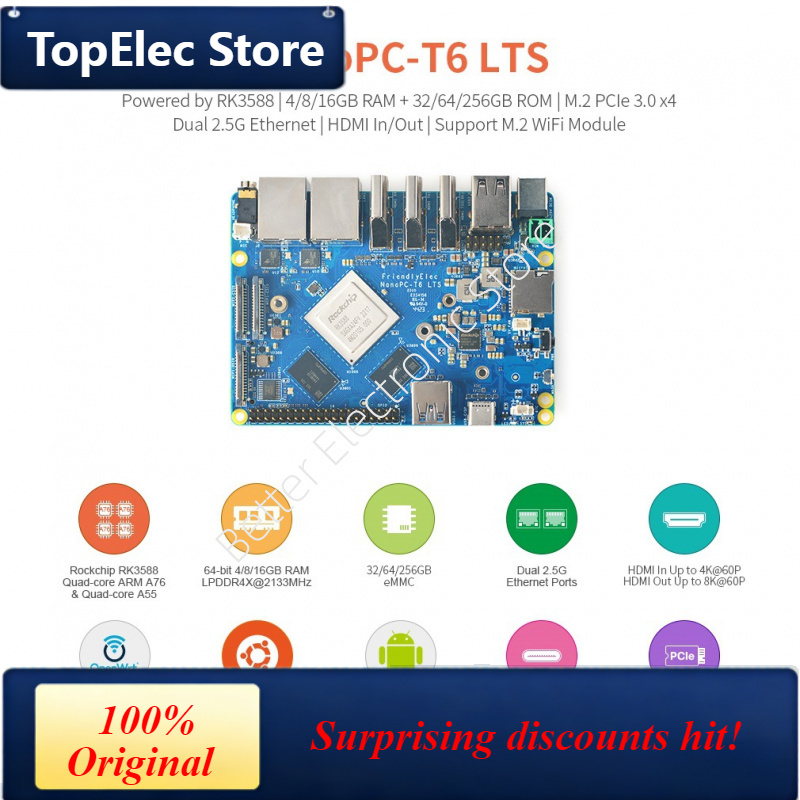 Nanopc T6 16Gb - TopElec NanoPC-T6 LTS Development Board -