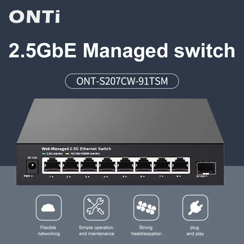 ONTi 2.5GbE Managed Switch 8 P - Sfp+ 10G Managed Switch 8 Port review and price
