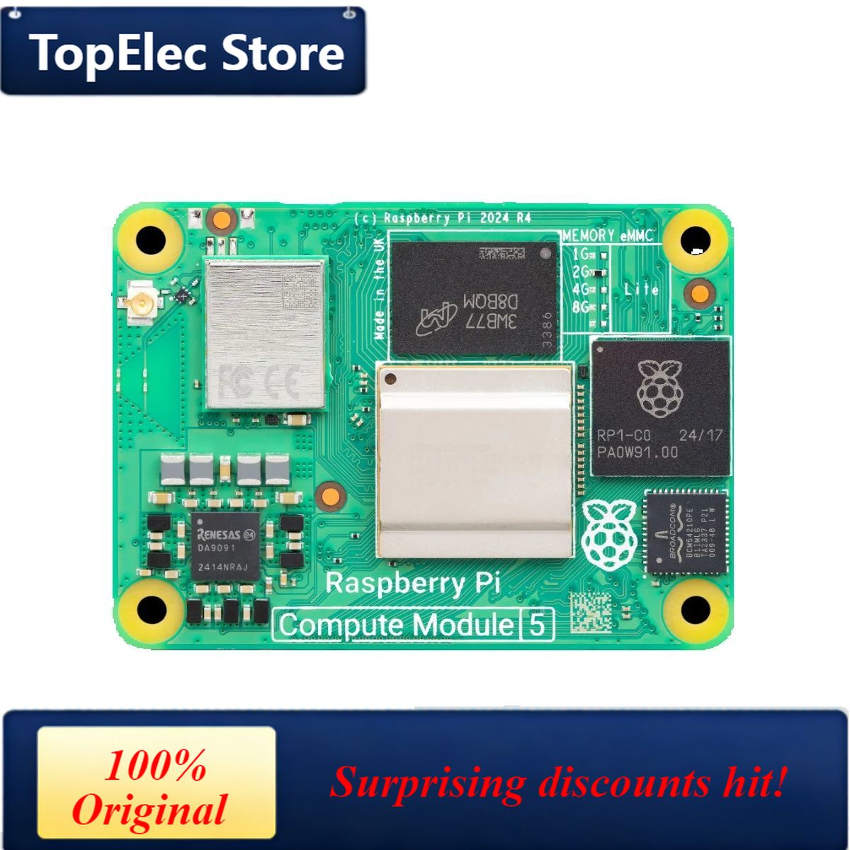 TopElec Raspberry Pi Compute M - Raspberry Pi 5 8Gb review and price