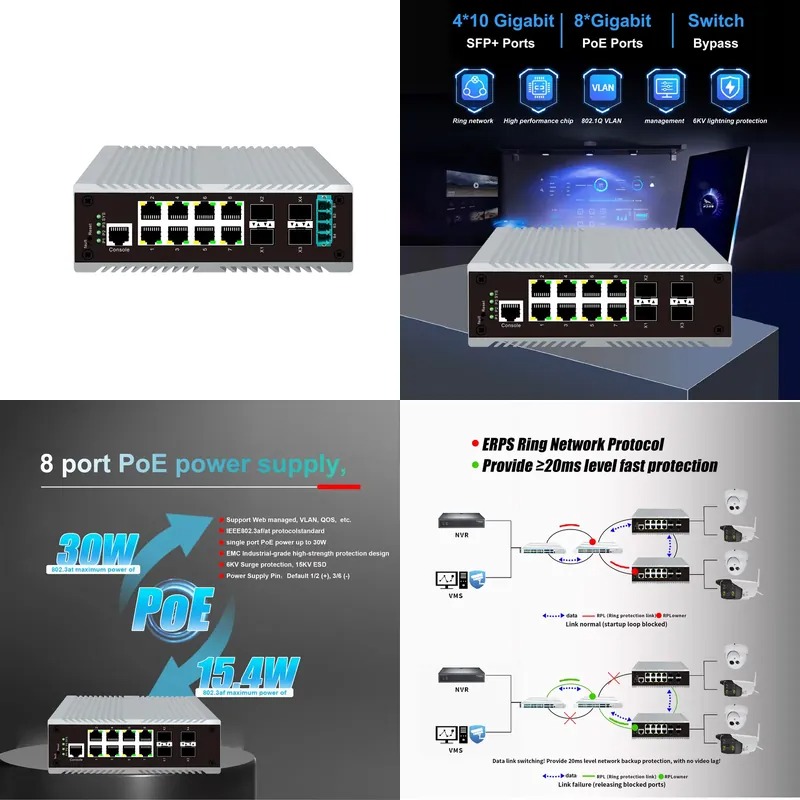 8-port PoE industrial manageme - Sfp+ 10G Managed Switch 8 Port review and price