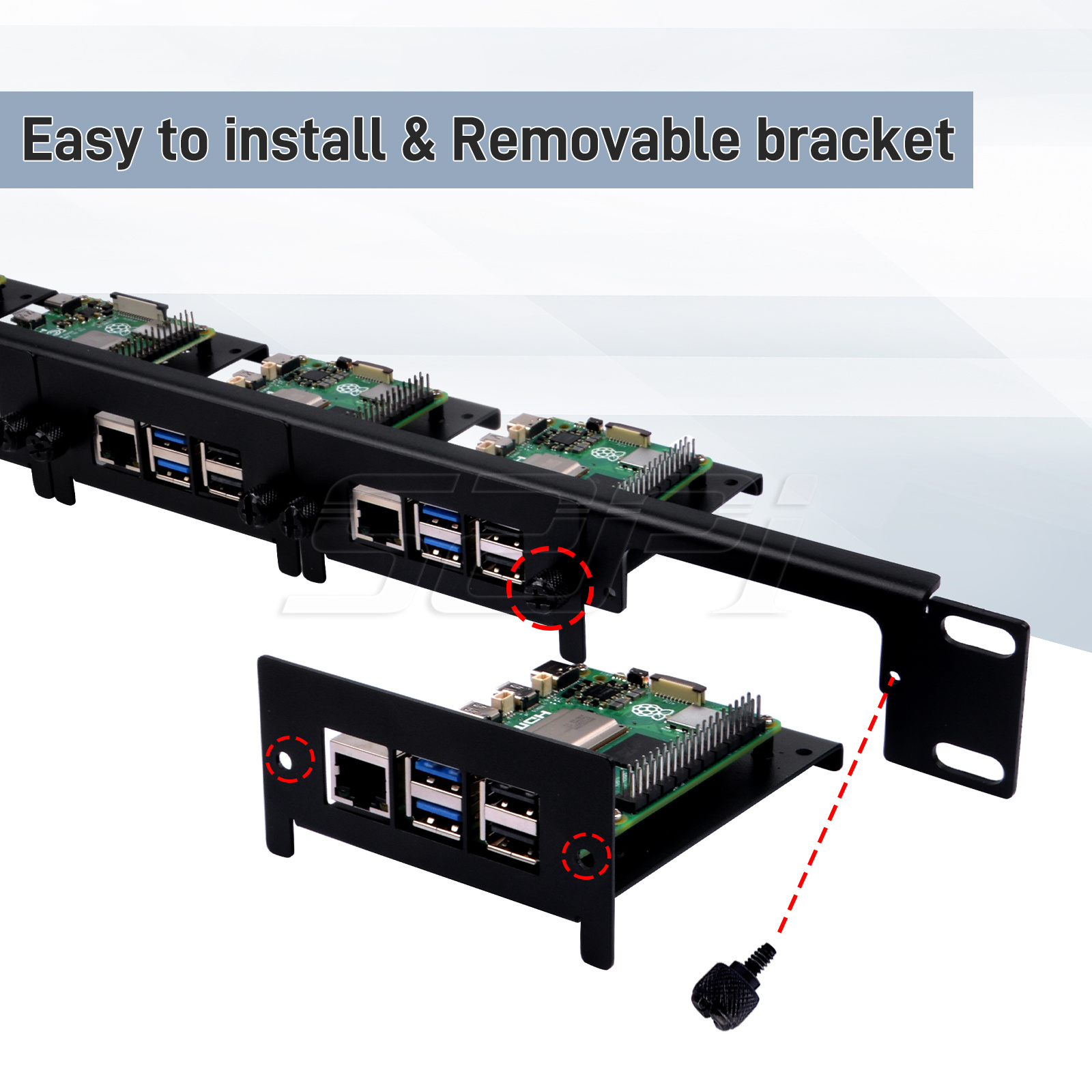 52Pi Removable 1U Rack Mount f - Deskpi Super6C review and price